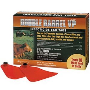 Double Barrel Insecticide Ear Tags 20Ct for Cattle