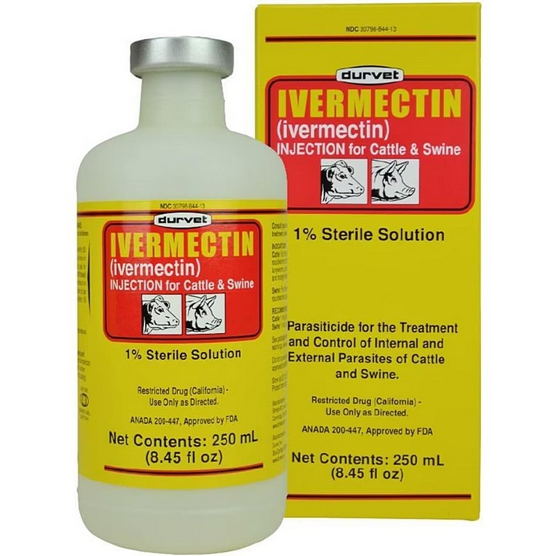 Durvet Ivermectin 1 Cattle & Swine Injection 250 ml