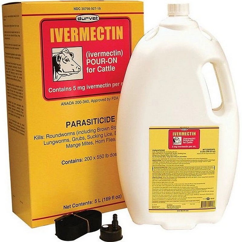 Durvet Ivermectin Pour-On Dewormer 5 L