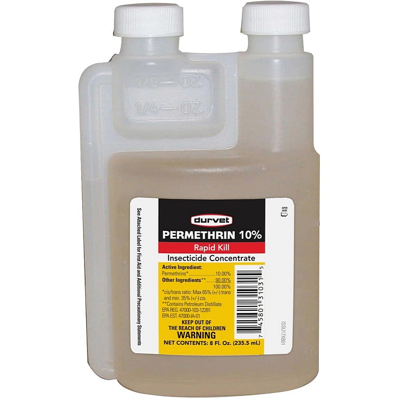 Durvet Permethrin Rapid Kill 10% Insecticide Concentrate 8 oz
