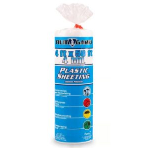 Film-Gard Plastic Sheeting Clear Polyethylene 4ml 4’x 50′
