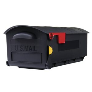 Gibraltar Mailbox Patriot Classic Plastic Post Mount Black