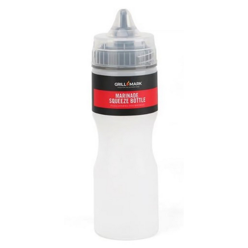 Grill Mark White Black Plastic Condiment Bottle 1 pk