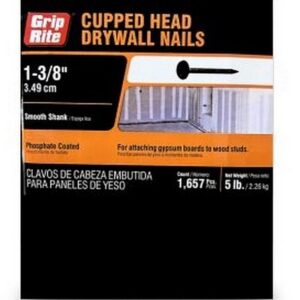 Grip Rite Phosphate Coated Drywall Nails 1-3/8" 5 lb