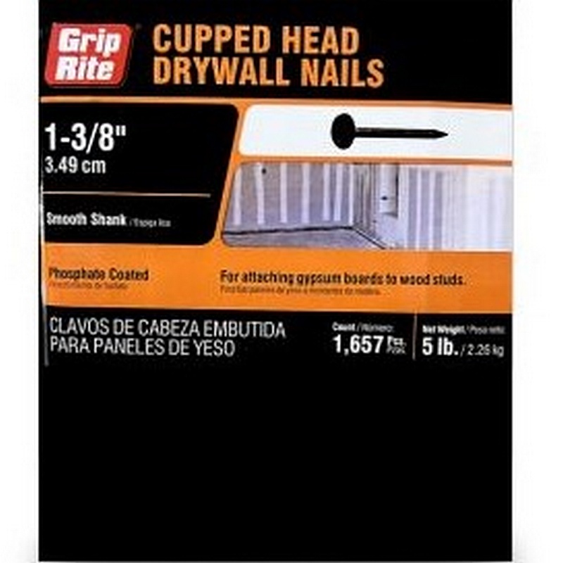 Grip Rite Phosphate Coated Drywall Nails 1-3/8" 5 lb