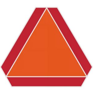 Hillman Orange Red Slow Moving Vehicle Sign 14 X 16 in