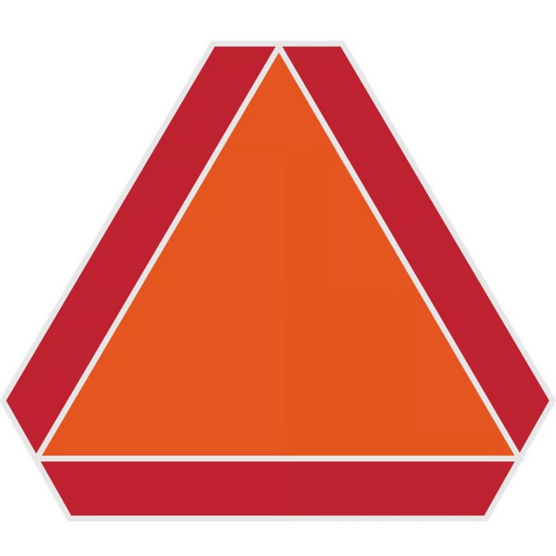 Hillman Orange Red Slow Moving Vehicle Sign 14 X 16 in