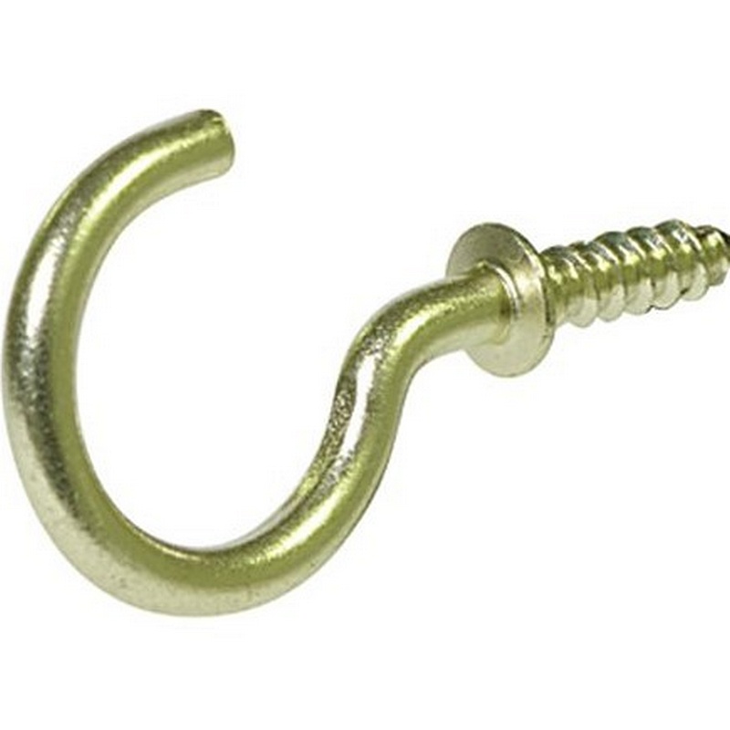 Hillman Solid Brass Cup Hooks 3/4” 50 ct