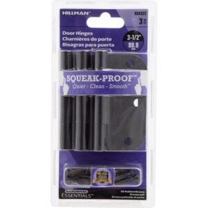 Hillman Squeak-Proof Round Corner Bronze Door Hinges 3.5”