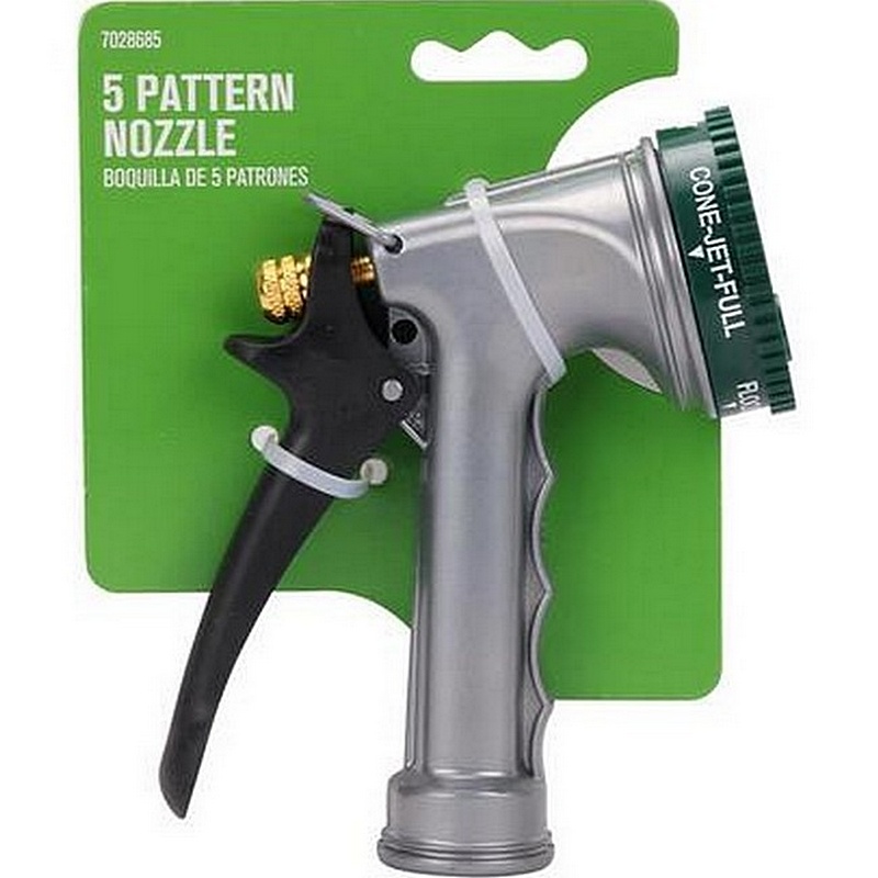 HomePlus 5 Pattern Adjustable Multi-Pattern Metal Hose Nozzle