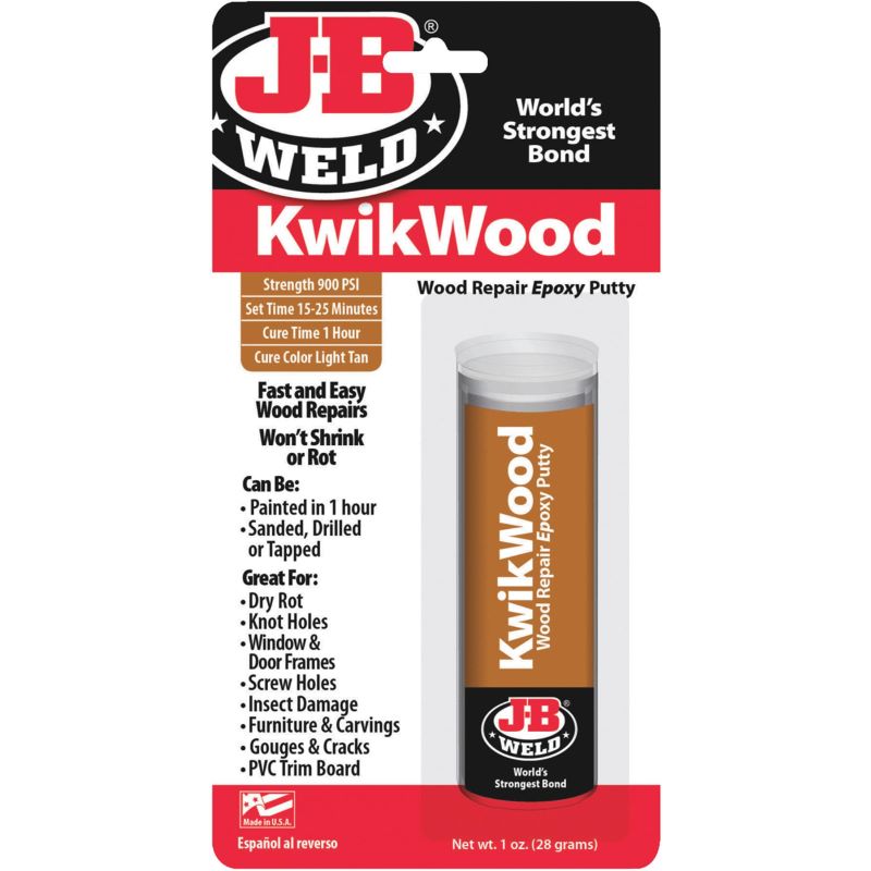 JB Weld KwikWood Epoxy Light Tan Putty Stick