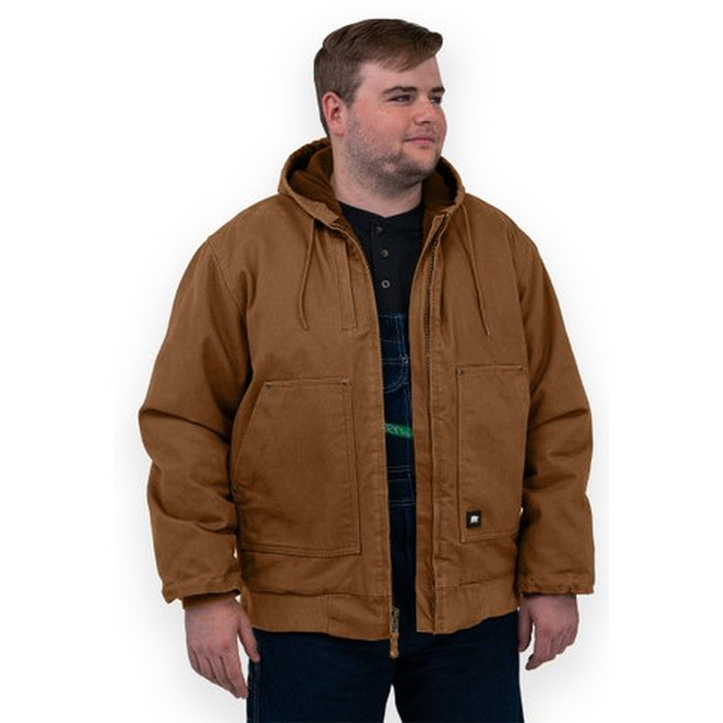 Key Mens Premium Insulated Fleece Lined Jacket Saddle Garment Wash
