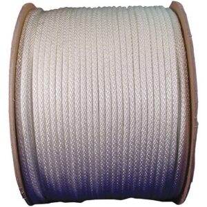 Koch White Solid Braided Nylon Rope 3/16”x1000’