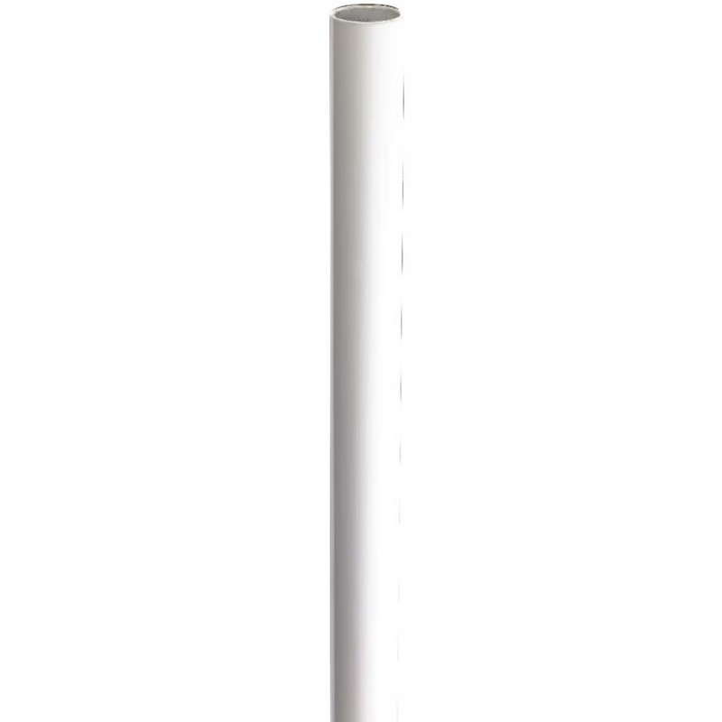 Lido White Powder Coated Stainless Steel Closet Rod 8’