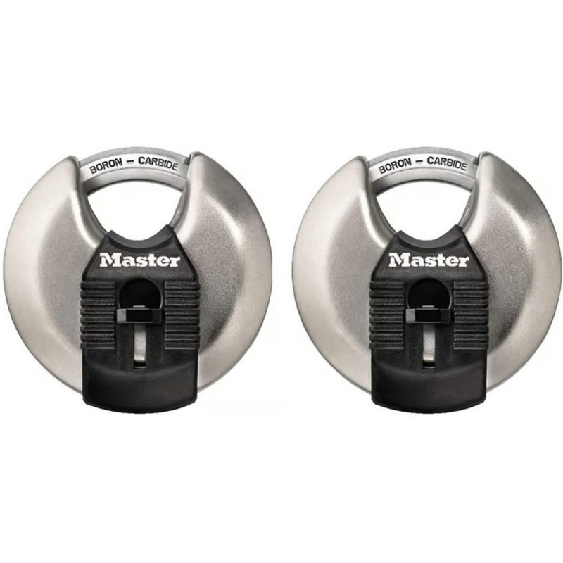Master Lock Magnum M40XT Steel Ball Bearing Shrouded Padlock 2.75” 2 ct