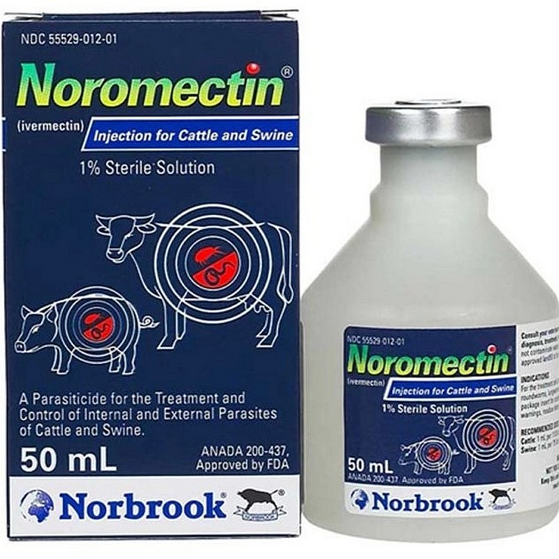 Noromectin Cattle & Swine Sterile Solution Injection 1% 50 ml