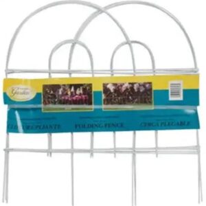 Panacea Folding Garden Fence White Arch 18 inch x 8 ft