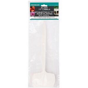Panacea White Plastic Plant Label 8”x4”