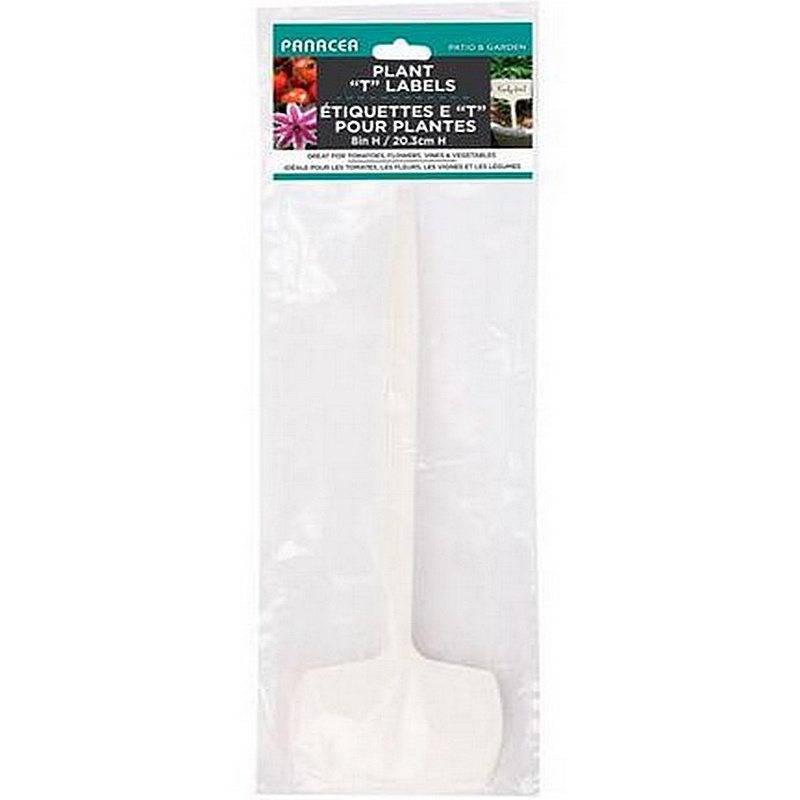 Panacea White Plastic Plant Label 8”x4”