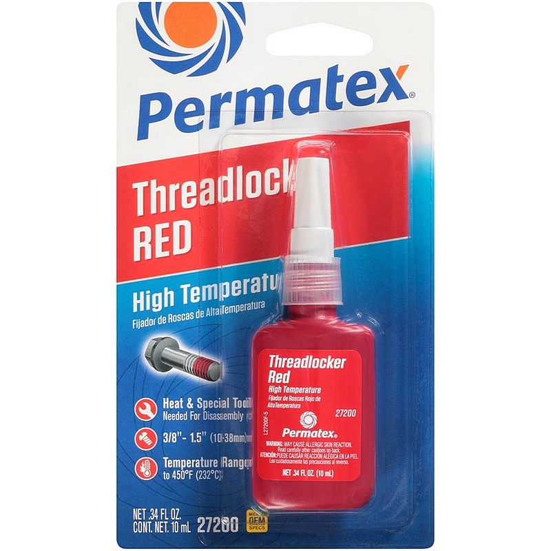 Permatex High-Temperature Red Threadlocker Red 10 ml