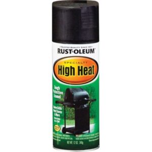Rust Oleum High Heat Spray Paint Satin Bar B Que Black 12 oz