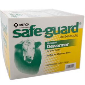 Safe Guard Dewormer Molasses Block 25 lb for Cattle