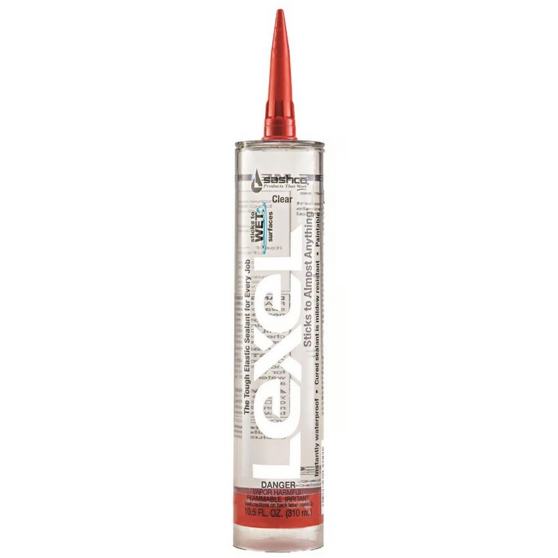 Sashco Lexel Clear Synthetic Rubber Caulk 10.5 oz