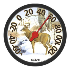 Taylor Deer Design Dial Thermometer Plastic 13.25 in