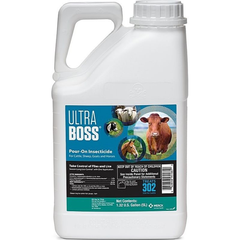 Ultra Boss Pour On Insecticide 1 gal for Livestock