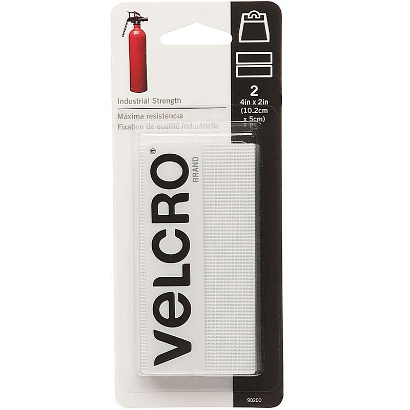 Velcro Industrial Strength Hook Loop Fastener 4 inch 2Ct