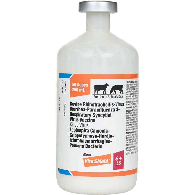 Vira Shield 6+ L5 Cattle Vaccine 50 Dose 250 ml