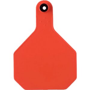 Y-Tex 4 Star Orange Blank Ear Tags 25Ct for Cattle