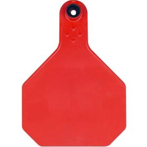 Y-Tex 4 Star Red Blank Ear Tags 25 Ct for Cattle
