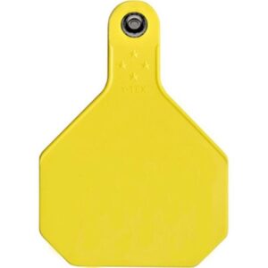 Y-Tex 4 Star Yellow Blank Ear Tags 25 Ct for Cattle