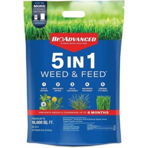 BioAdvanced 5 in 1 Weed and Feed 22-0-4 Fertilizer 24 lb