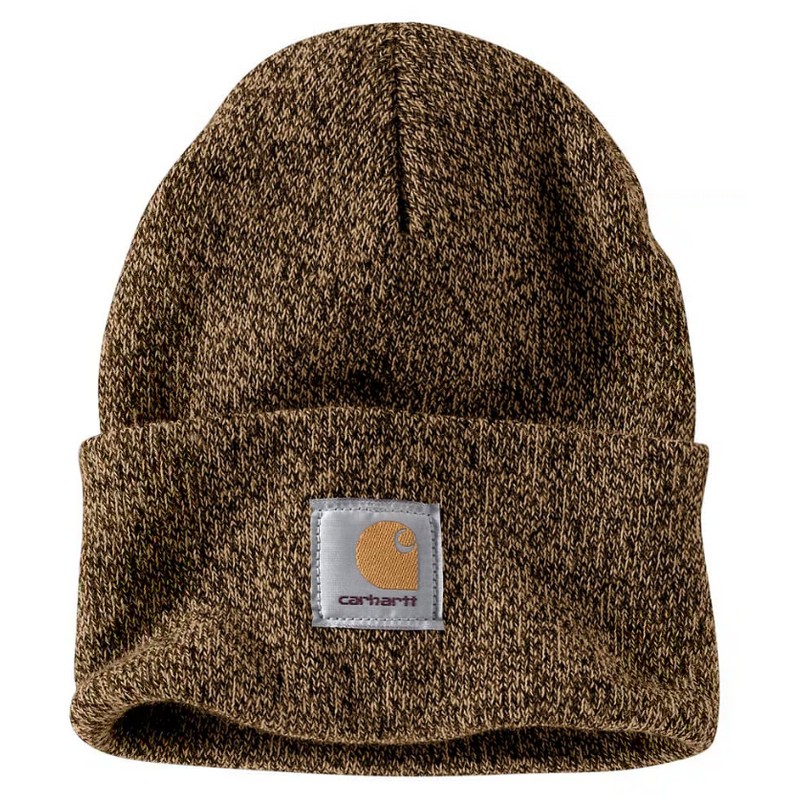Carhartt Knit Cuffed Beanie Dark Brown Sandstone OS