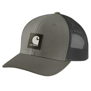 Carhartt Logo Patch Cap Rugged Flex Twill Mesh Back Dusty Olive