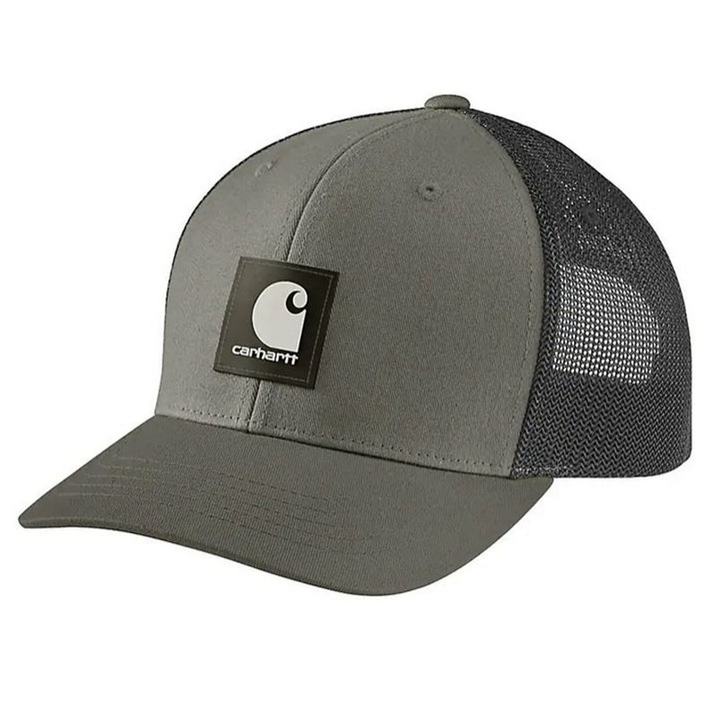 Carhartt Logo Patch Cap Rugged Flex Twill Mesh Back Dusty Olive