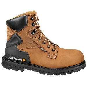 Carhartt Mens Heritage Waterproof Steel Toe 6” Work Boot Brown Oil Tanned
