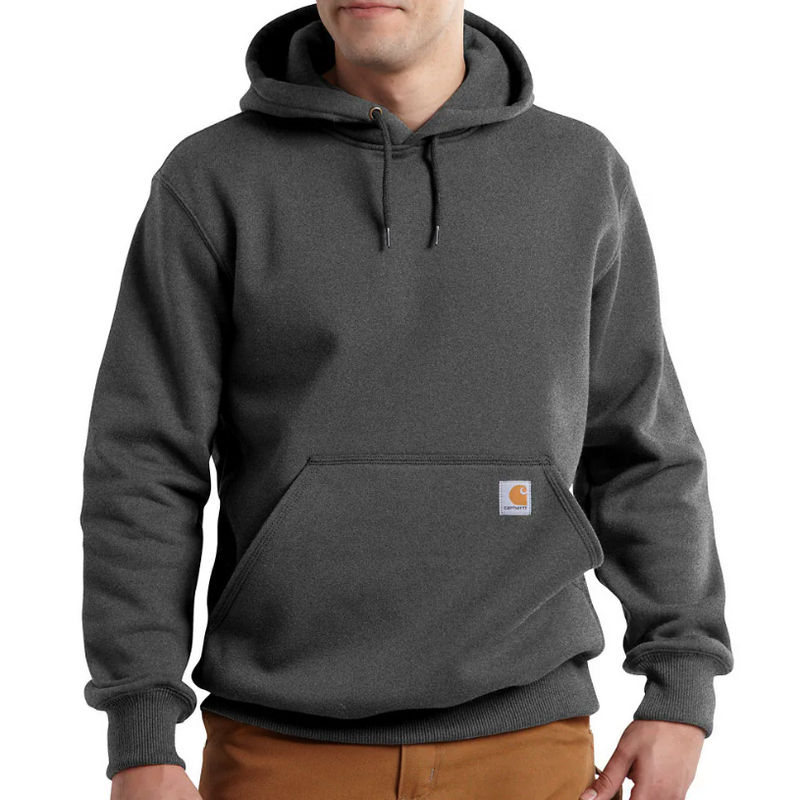 Carhartt Mens Rain Defender Heavy Weight Loose Fit Hoodie Carbon Heather