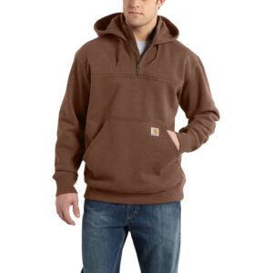 Carhartt Mens Rain Defender Heavy Weight Quarter Zip Hoodie Mocha