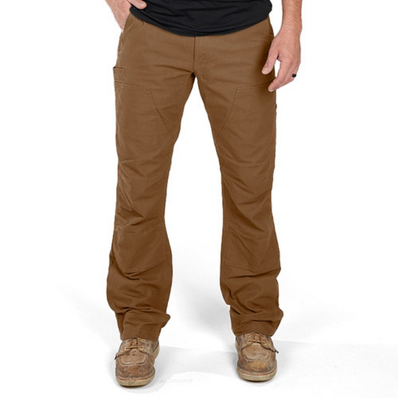 Key Mens American Double Front Cell Phone Flex Pants Saddle Brown