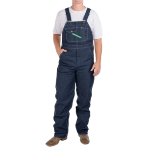 Key Mens Denim Bib Overall Indigo Denim Rigid
