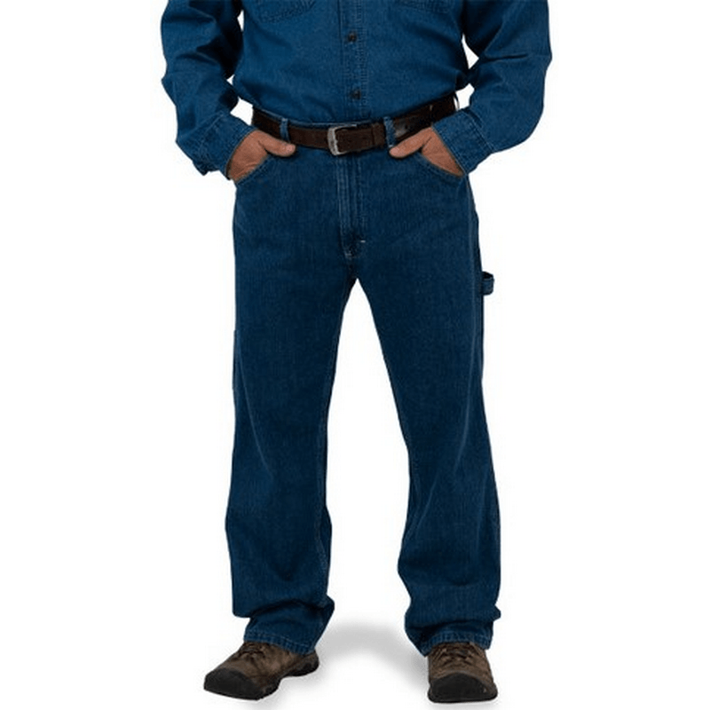 Key Mens Denim Dungaree Traditional Fit Indigo Denim Garment Wash