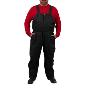 Key Mens Insulated Duck Bib Overalls Black