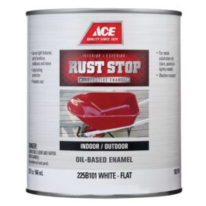 Ace Rust Stop Oil Based Enamel Flat White 1 qt