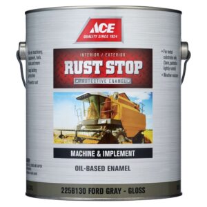 Ace Rust Stop Oil Based Enamel Gloss Ford Gray Paint 1 gal