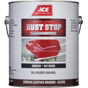 Ace Rust Stop Oil Based Enamel Gloss Leather Brown 1 gal