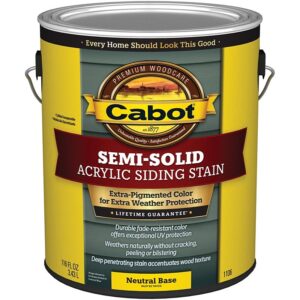 Cabot Semi Solid Acrylic Siding Stain Neutral Base 1 gal