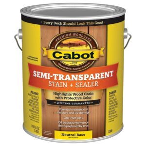 Cabot Semi Transparent Wood Stain + Sealer Neutral Base 1 gal